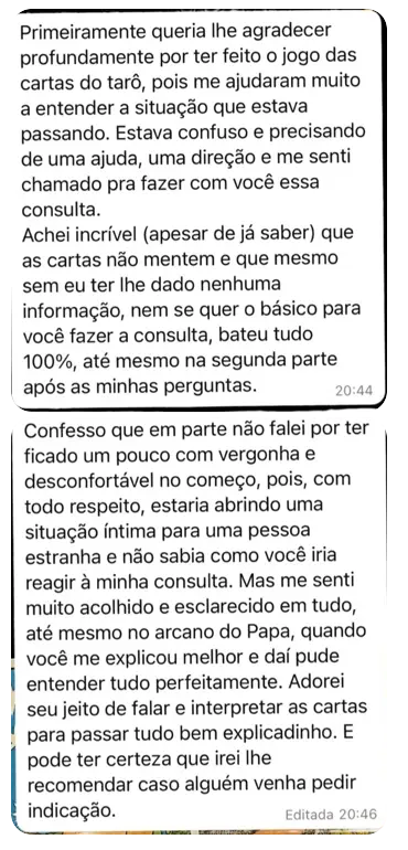 Mensagem real sobre precisão e acolhimento na leitura de Tarô